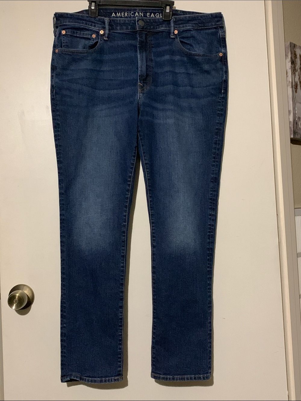 American Eagle Outfitters Dark Blue Straight Leg Jeans